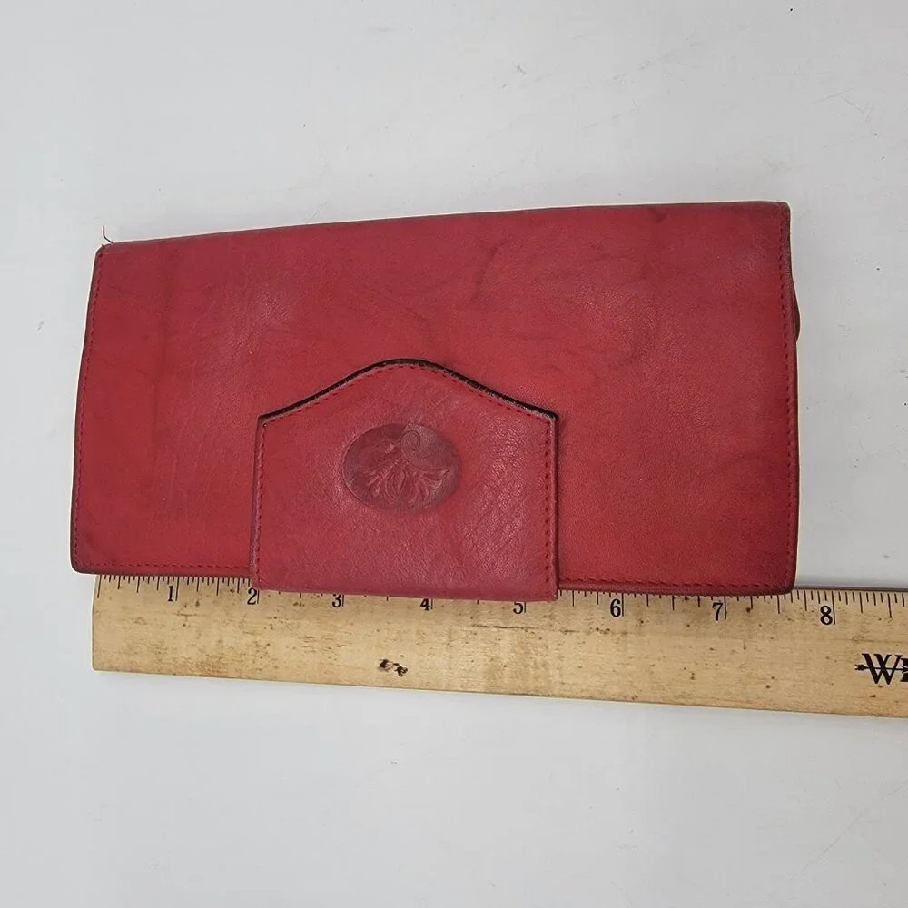 Buxton Wallet Vintage Women's Top Grain Cowhide Leather Very‎ Good Condition